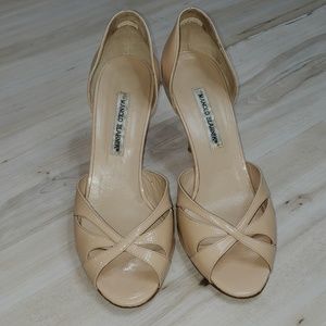 Manolo Blahnik D'orsay Sandal Heel//Sz 41